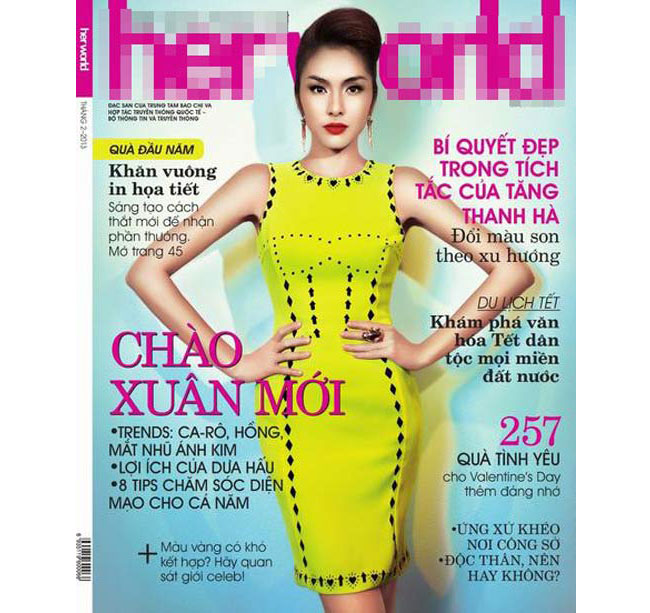 Là một trong những biểu tượng thời trang của showbiz Việt, Tăng Thanh Hà thường được các trang tạp chí mời làm người mẫu trang bìa cho các ấn phẩm của mình.
