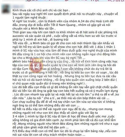 Minh Béo: quot;Tố tôi sàm sỡ là trò rẻ tiền!quot; - 3