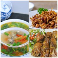 Thực đơn: Sườn xào chua ngọt, canh hàu