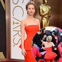Jennifer Lawrence lại vồ ếch tại Oscar 2014