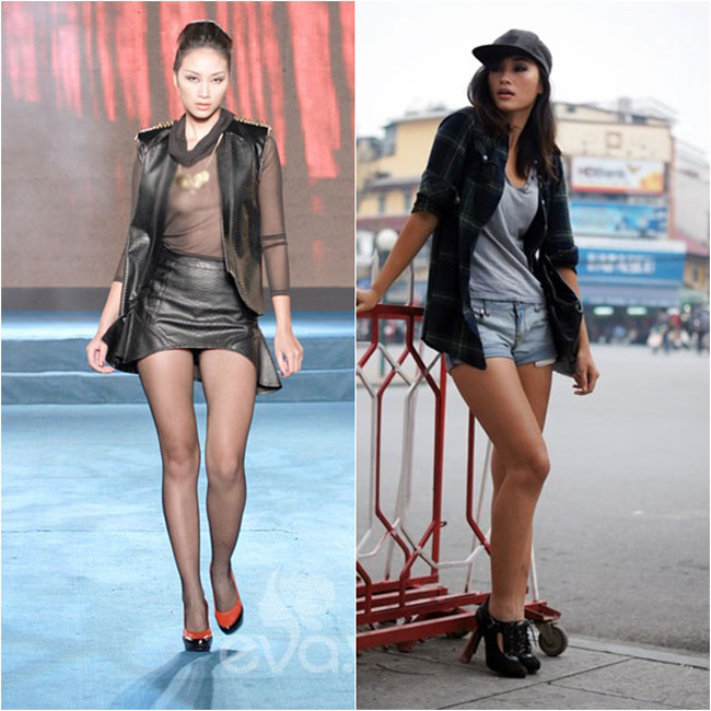 Huyền Trang dù tung hoành trên sàn diễn quốc tế nhưng cô vẫn có một hạn chế là phần chân khá to.
