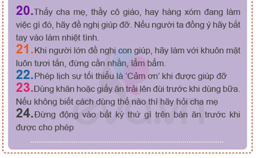 24 quy tắc trẻ PHẢI BIẾT trước 9 tuổi - 6