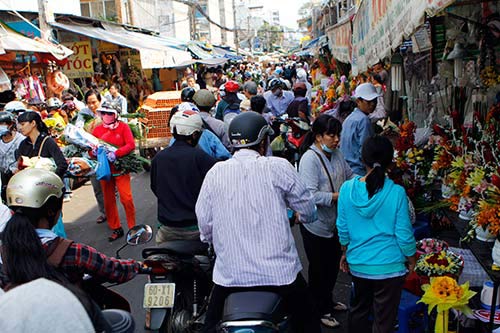 TPHCM: Sôi động thị trường hoa trước ngày 8/3 - 1