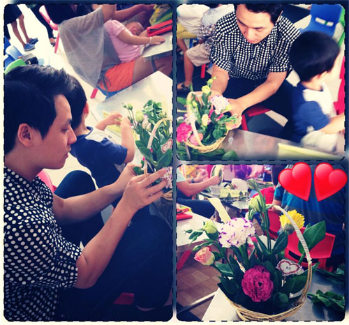 Thanh Hằng rạng rỡ khi nhận được hoa 8-3 - 4