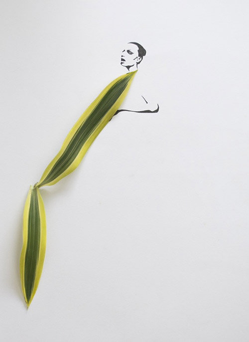 Khi phụ nữ điệu với... thời trang lá - 3