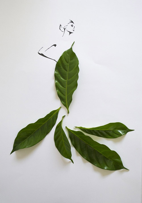 Khi phụ nữ điệu với... thời trang lá - 5