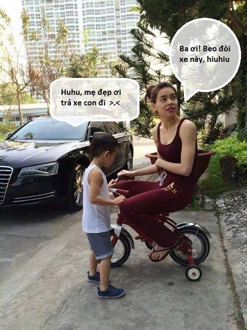 Thú vị hình ảnh Hà Hồ quot;tranhquot; xe với Subeo - 1