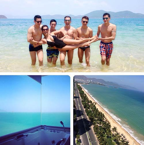 MC Kỳ Duyên sexy cùng quot;trai trẻquot; trên biển - 3