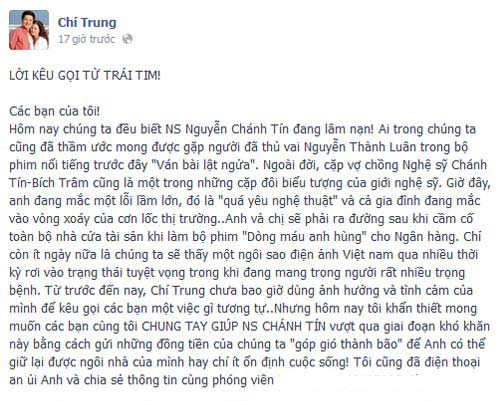 Nghệ sĩ Việt kêu gọi giúp đỡ Chánh Tín - 3