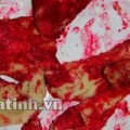 Mua sắm - Giá cả - Rùng mình thịt lợn luộc xuất hiện màu đỏ lạ