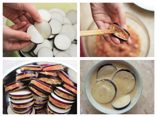 Cà tím nhồi thịt chiên sốt tỏi: Ngon đừng hỏi - 2