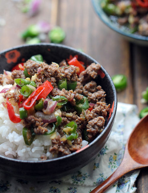 Giản dị thịt bò băm xào ăn kèm cơm trắng - 3