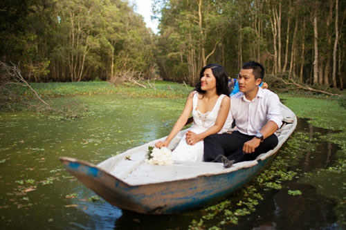 Xúc động ngắm nhìn ảnh cưới “Quê em mùa nước lũ” - 4