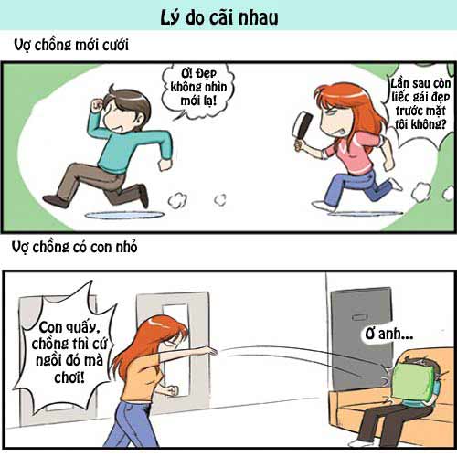 Vợ chồng mới cưới và sau khi cưới là thế này! - 2