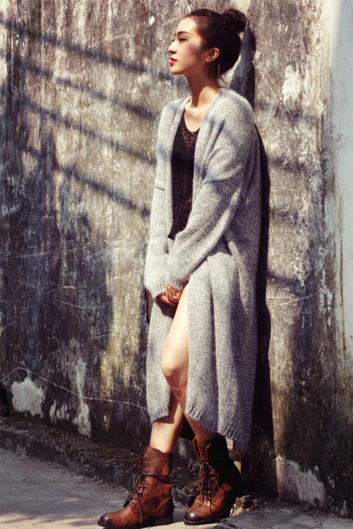 Áo cardigan dáng dài chiều lòng phái đẹp Nam - Bắc - 5