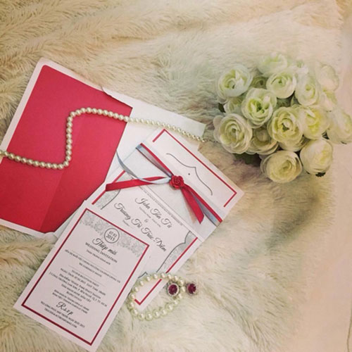 Lộ thiệp cưới trang nhã của Trúc Diễm - 1