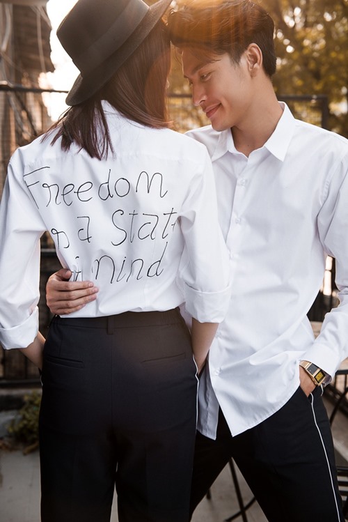 Diện áo sơ mi đẹp lung linh như cặp đôi 9X - 6