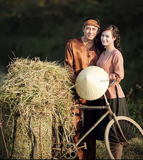 Những bộ ảnh cưới với áo nâu, váy đụp - 4