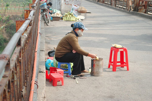 Dọc chân cầu Long Biên ngập ngụa rác thải - 2