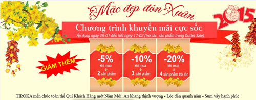 Hàng hiệu giảm giá đến 80% tại Tiroka - 1