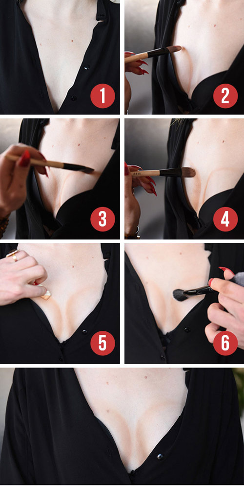 Nghệ thuật nâng ngực bằng... phấn trang điểm - 9