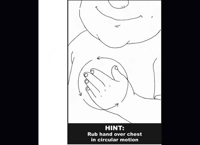 ....làm ơn/vui lòng..giúp con

Ký hiệu: dùng tay xoa thành một vòng tròn trước ngực. Đây là ký hiệu dạy cho bé kỹ năng và cách cư xử khi giao tiếp.



