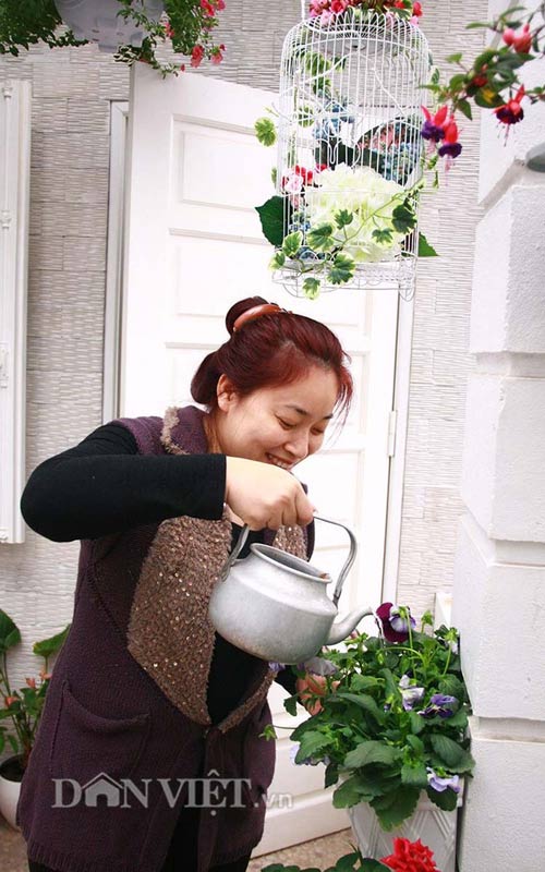 Vườn hoa xuân tuyệt đẹp trên ban công 15m vuông - 10