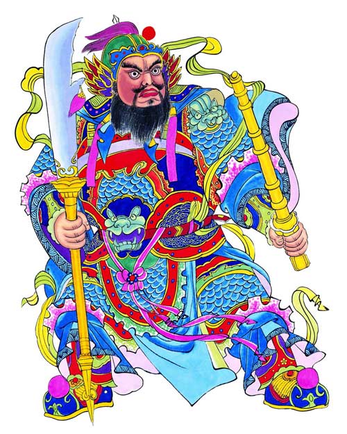 Dán tranh Tết đúng ngày cuối năm kéo Môn Thần bảo vệ nhà - 3