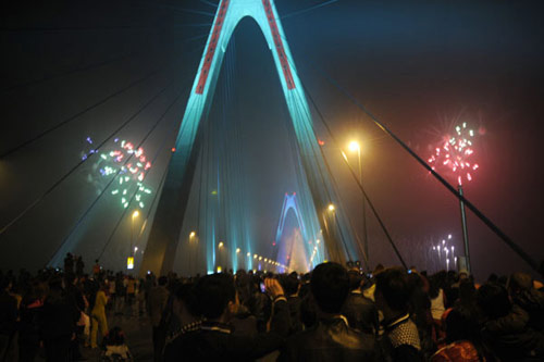 Pháo hoa đẹp lung linh trong thời khắc giao thừa - 8