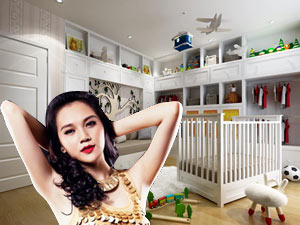 Siêu mẫu Ngọc Thạch khoe phòng con trai sắp chào đời