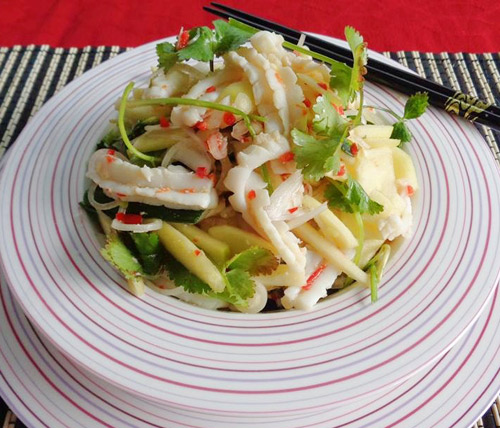 Gỏi mực táo xanh lạ miệng mà hấp dẫn - 4