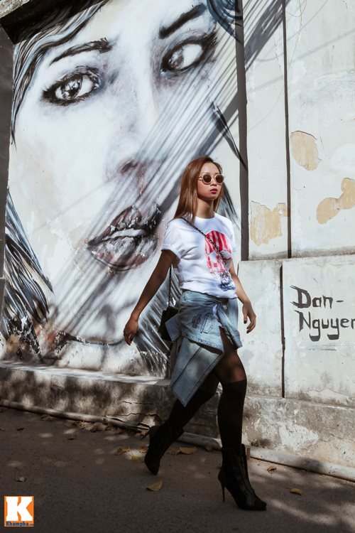Street style bụi bặm của nữ rapper Suboi - 3