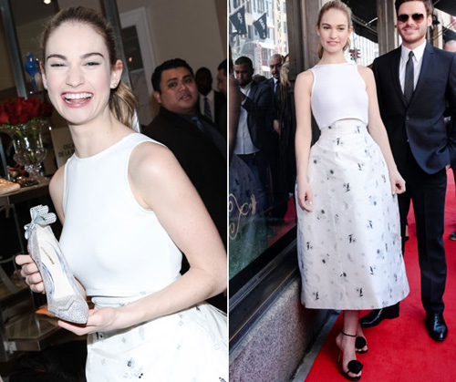 Video: quot;Cô bé lọ lemquot; Lily James chọn giày đi tiệc - 6