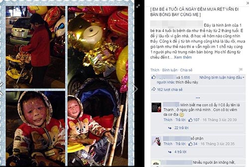 Bà mẹ bán bóng bay và đứa con lở loét gây xót xa dân mạng - 1