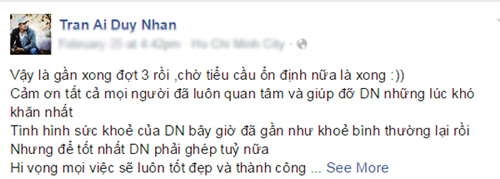 Duy Nhân chuẩn bị ghép tủy - 2