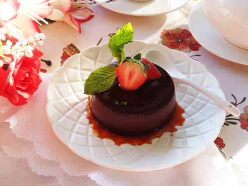 Bánh flan sô cô la láng mịn, thơm ngon - 7