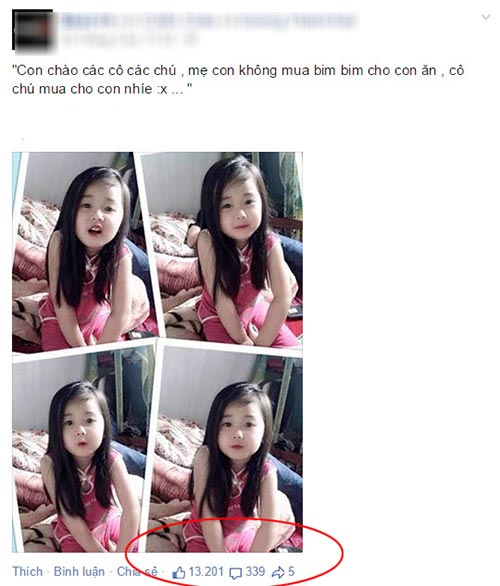 Bé gái Thái Nguyên xinh đẹp hút 13 nghìn likes - 1