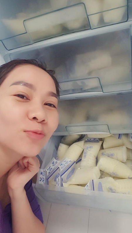 Thu Minh khoe tủ sữa trữ đông cho con - 2