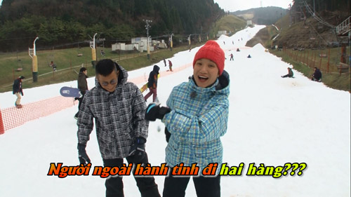 Thiên Vương - Cát Tường “đổ mồ hôi” khi trượt tuyết tại Nhật - 3