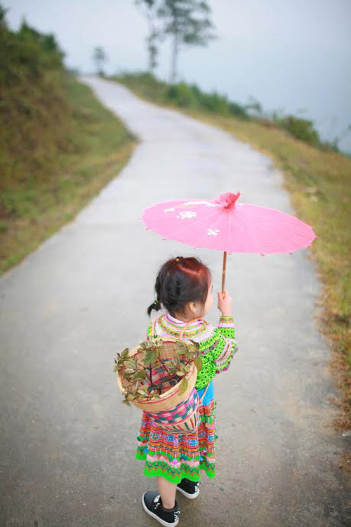 Loạt ảnh bé gái Hà Giang xinh xắn đón Tết trong sương mờ - 5