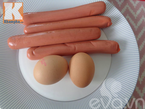 Xúc xích bọc trứng trái tim cho Valentine - 1