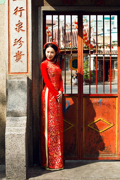 Dương Hoàng Yến, Á khôi Ngọc Thanh nô nức áo dài đón Xuân - 10