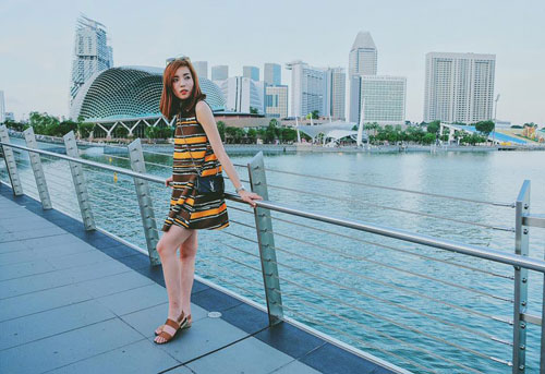 Kỳ Duyên tăng cân khi du lịch bụi ở Thái Lan - Singapore - 13