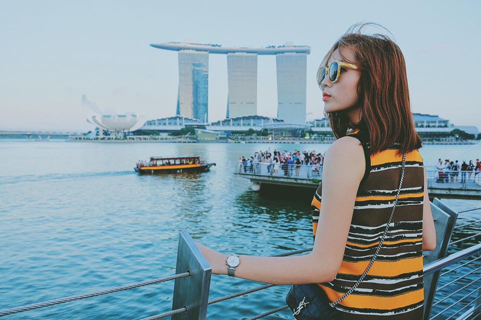 Kỳ Duyên tăng cân khi du lịch bụi ở Thái Lan - Singapore - 14