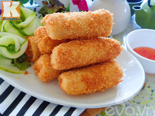 Bánh mỳ cuộn tôm chiên xù đơn giản cho bữa sáng - 8