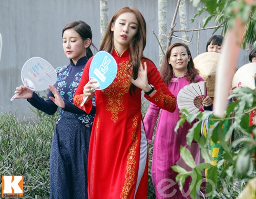 T-ara đẹp hút hồn khi diện áo dài truyền thống Việt Nam - 12