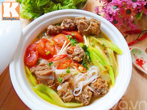 Bún sườn chua thơm ngon cho ngày mới - 7