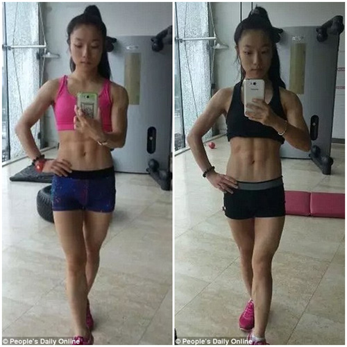 Mẹ bầu Trung Quốc khoe bụng 6 múi đẹp hoàn hảo - 2