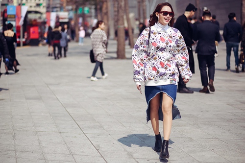 Minh Hằng siêu dễ thương tại Tuần thời trang Seoul - 1