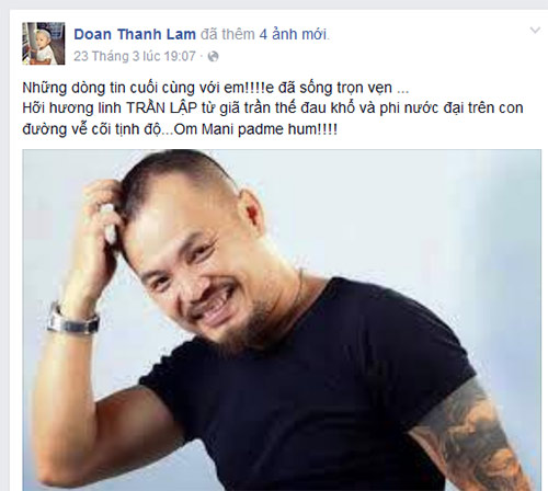 Rơi nước mắt trước tin nhắn cuối cùng Trần Lập gửi Thanh Lam - 1